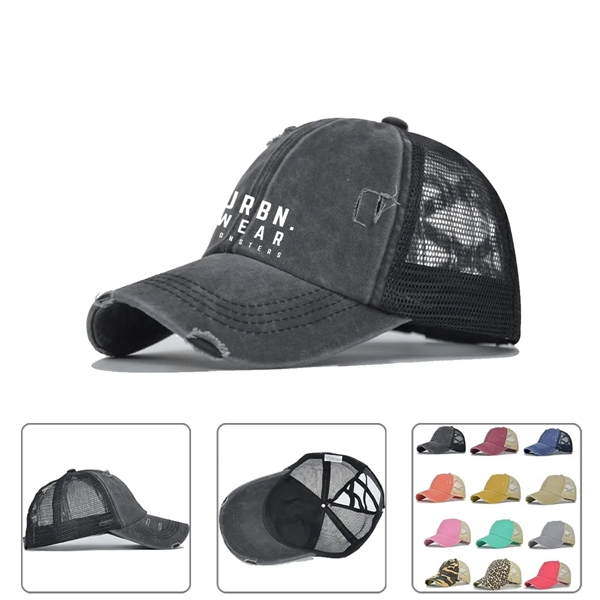 Baseball Ponytail Cross Hat