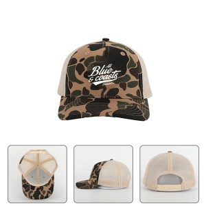 Leather Patch Camo Trucker Caps
