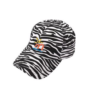 Zebra Print Peaked Cap