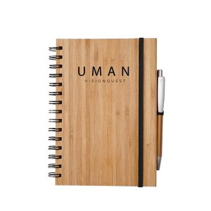 Bamboo Board Cover Notebook