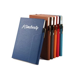 Leatherette Business Notebook With Pen