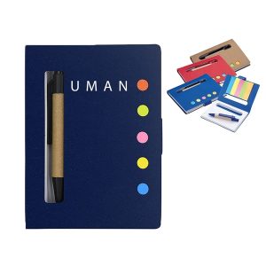 Mini Notebook with Pen and Flags