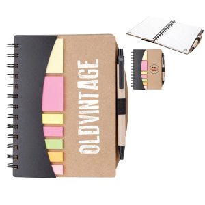 Mini Journal with Pen, Flags and Sticky Notes