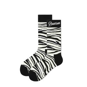 Cow Zebra Stripe Dress Socks