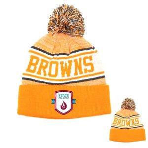 Woven Beanie W/ Pom-pom