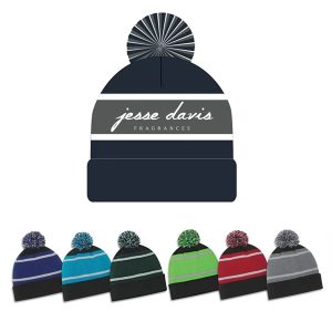 Knitted Beanie W/ Pompom