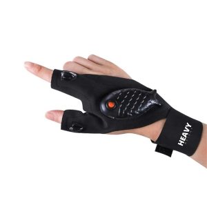 Flashlight Glow Fishing Gloves
