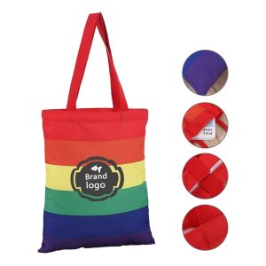Rainbow Canvas Tote Bag