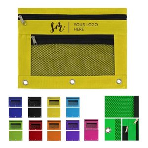 3-Ring Binder Pencil Pouch w/Zipper