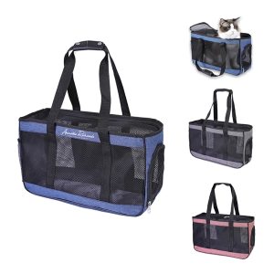 Foldable Quadrate Meshed Crossbody Pet Bag