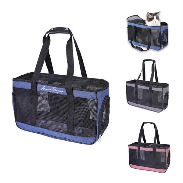 Foldable Quadrate Meshed Crossbody Pet Bag