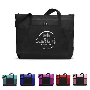 Oxford Tote Handbag w/ Meshed Pockets