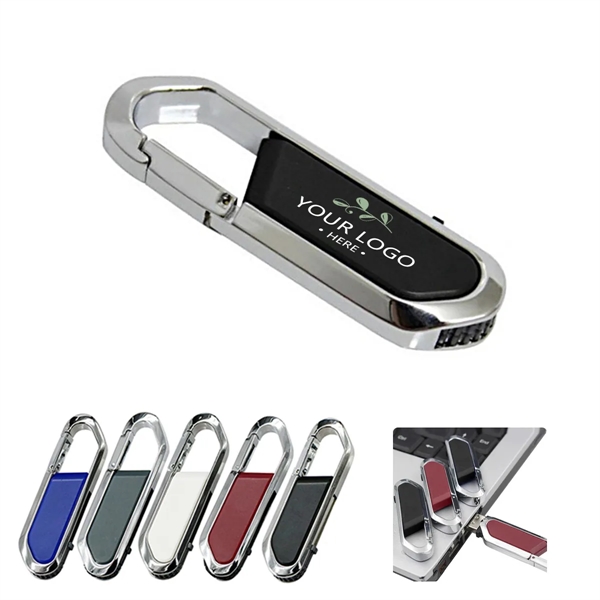 Metallic Carabiner-Style USB Flash Drive