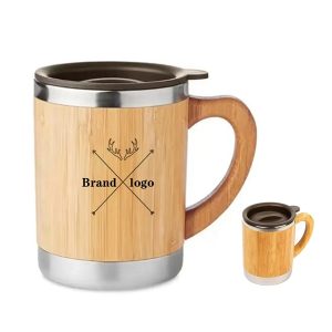Stainless Steel Bamboo Travel Mug