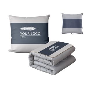 2-in-1 Soft Travel Throw Pillow Blanket