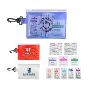 First Aid in Zip Close Pouch with Carabiner