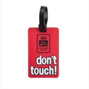 Don't Touch! Luggage Tag-Red