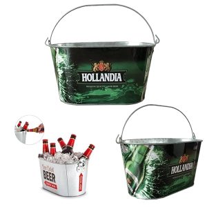 10 QT Galvanized Metal Ice Bucket/ Beer Bucket