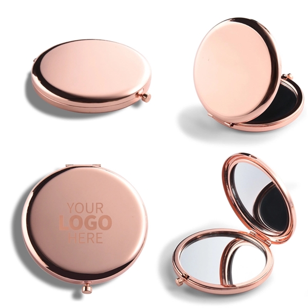 Rose Gold Folding Compact Mirror