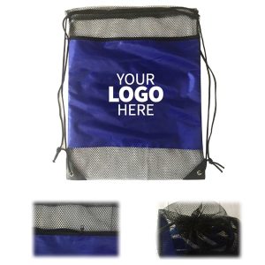 Nylon Mesh Drawstring Backpack / Laundry Bag