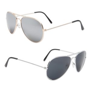 Gold and Silver Mirror Glasses