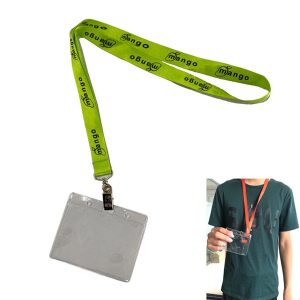 Custom 3/4" Lanyard with Duckbill Clip And Card Over