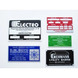 Identification Plates - Metal ID Nameplates-Screen Printed
