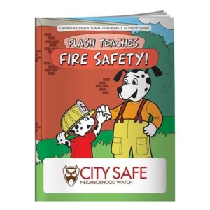Coloring Book: Flash Teaches Fire Safety