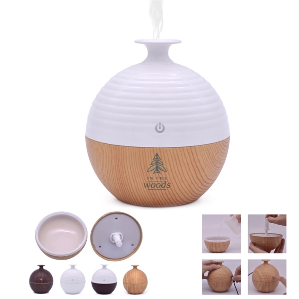 130 ml Wood Grain Essential Oil Diffuser Aroma Humidifier