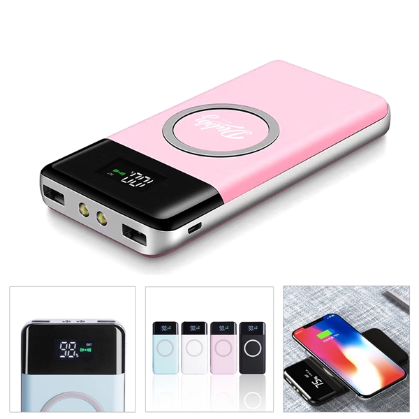 LED Digital Display Wireless Charging Power Bank