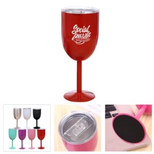 Double Wall Insulated Stainless Steel Wine Glass Goblet with
