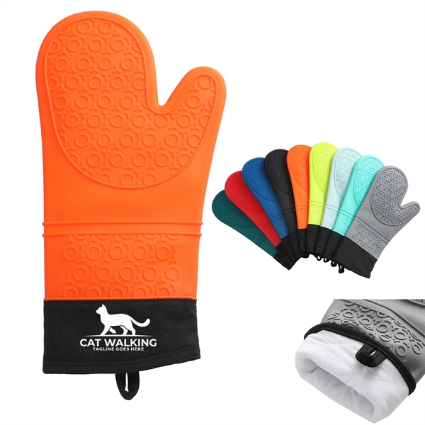 Silicone Oven Mitt w/Cotton Lining