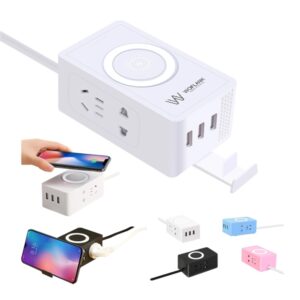 Multi-Function Wireless Charger Cube Socket