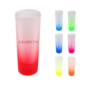 Color Bottom Gradient Frosted Glass Cup