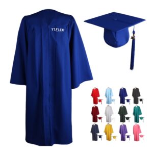 Graduation Cap and Gown SET, Matte Polyester