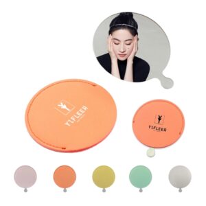 Round Shape Makeup Mirror w/  PU Leather Case