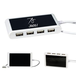 4-Port USB 2.0 Hub Transparent w/ Customized Branded