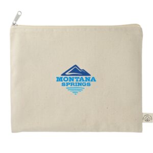Organic Cotton Flat Travel Pouch
