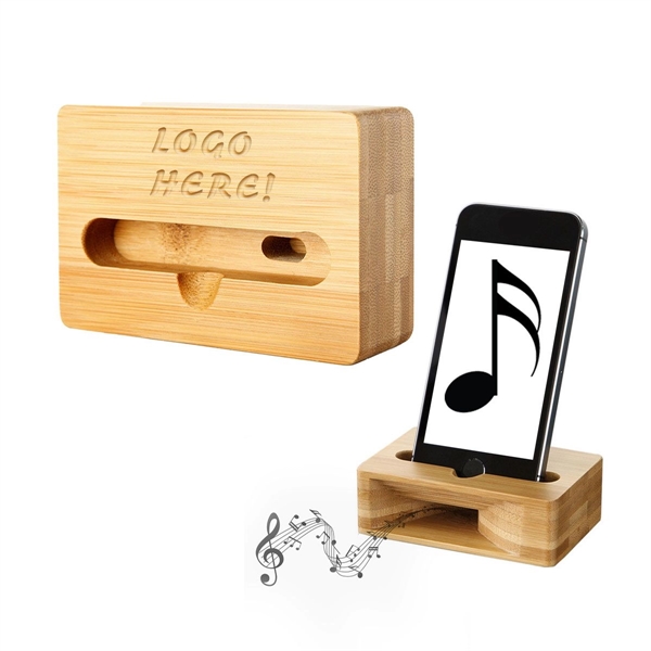 Wooden Sound Amplifier Cell Phone Stand Holder
