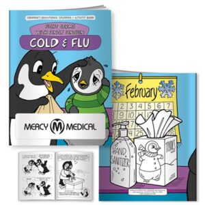 Coloring Book: Cold and Flu Fight Germs with Pengy