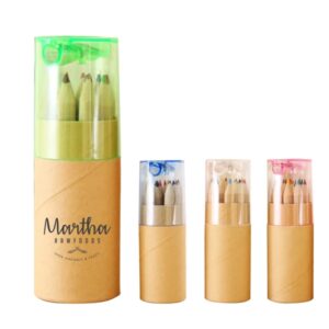 12 Piece Colored Pencil Set In Tube With Sharpener