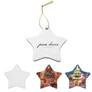 Star Shape Ceramic Christmas Ornament