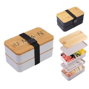 Plastic Bento Box w/  Elastic Strap