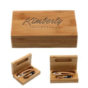 2-Piece Bamboo Wine Set