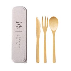 Eco-friendly 4-piece Bamboo Cutlery Set