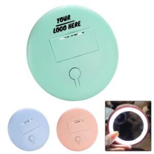 Round Pocket Cute Compact Led Makeup Mirror