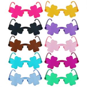 Four Leaf Grass Transparent Rimless Sunglasses