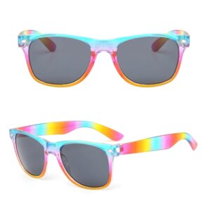 Plastic Rainbow Color Frame Sunglasses