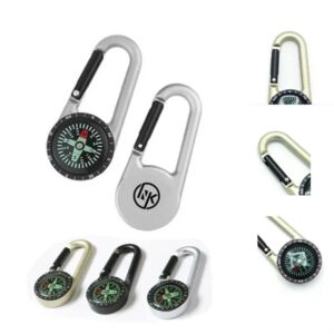 2-in-1 Zinc Alloy Carabiner and Compass
