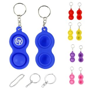Silicone Push Pop Keychain Fidget Toy